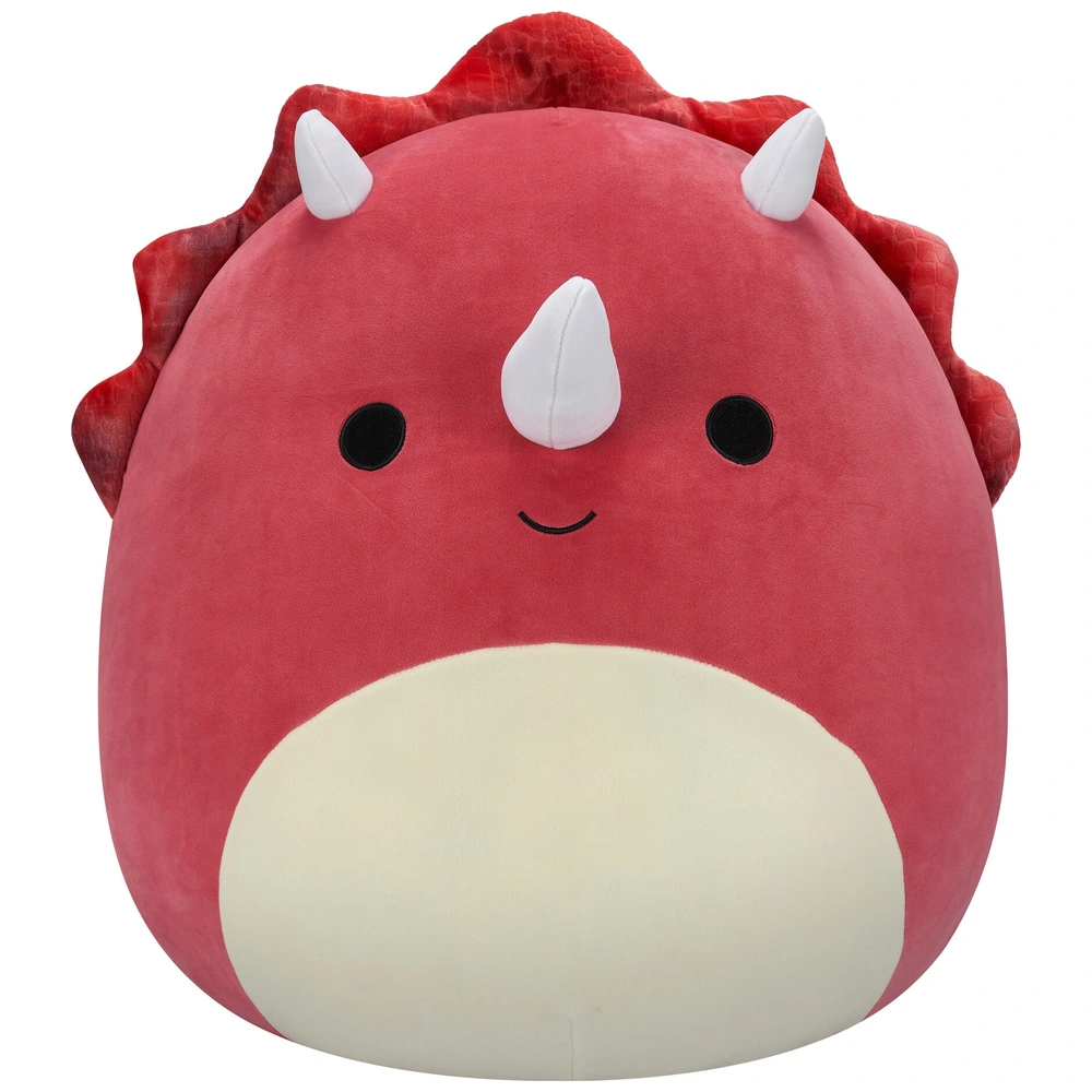 Original Squishmallows Plush Tristan the Red Triceratops 50cm