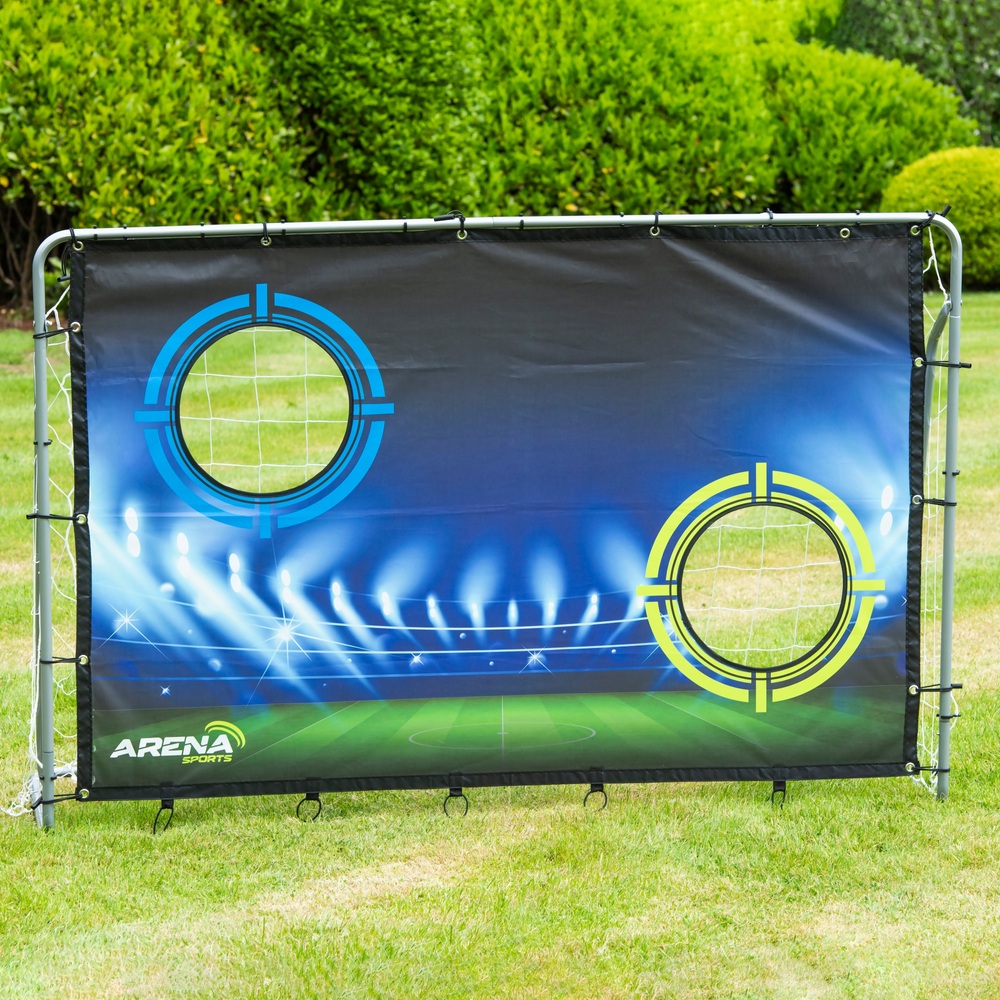 6 x 4ft 2in1 Metal Football Goal with Target Panel Smyths Toys UK