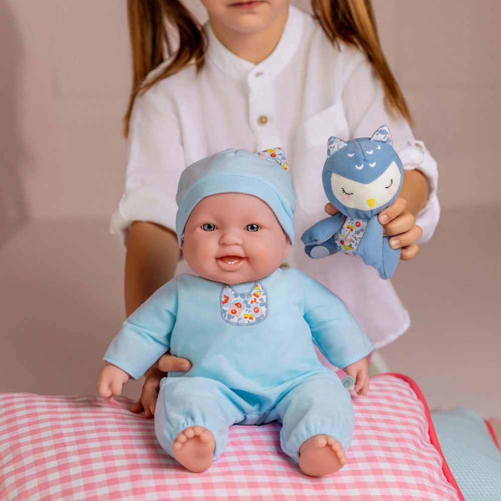Lots to Cuddle Baby Doll with Attachable Owl Plush 38cm Smyths