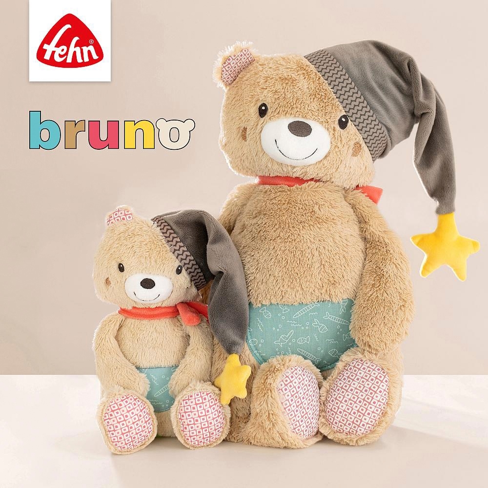 Fehn Toys Baby Sleep Aid Bruno the Musical Bear Plush Toy | Smyths Toys UK