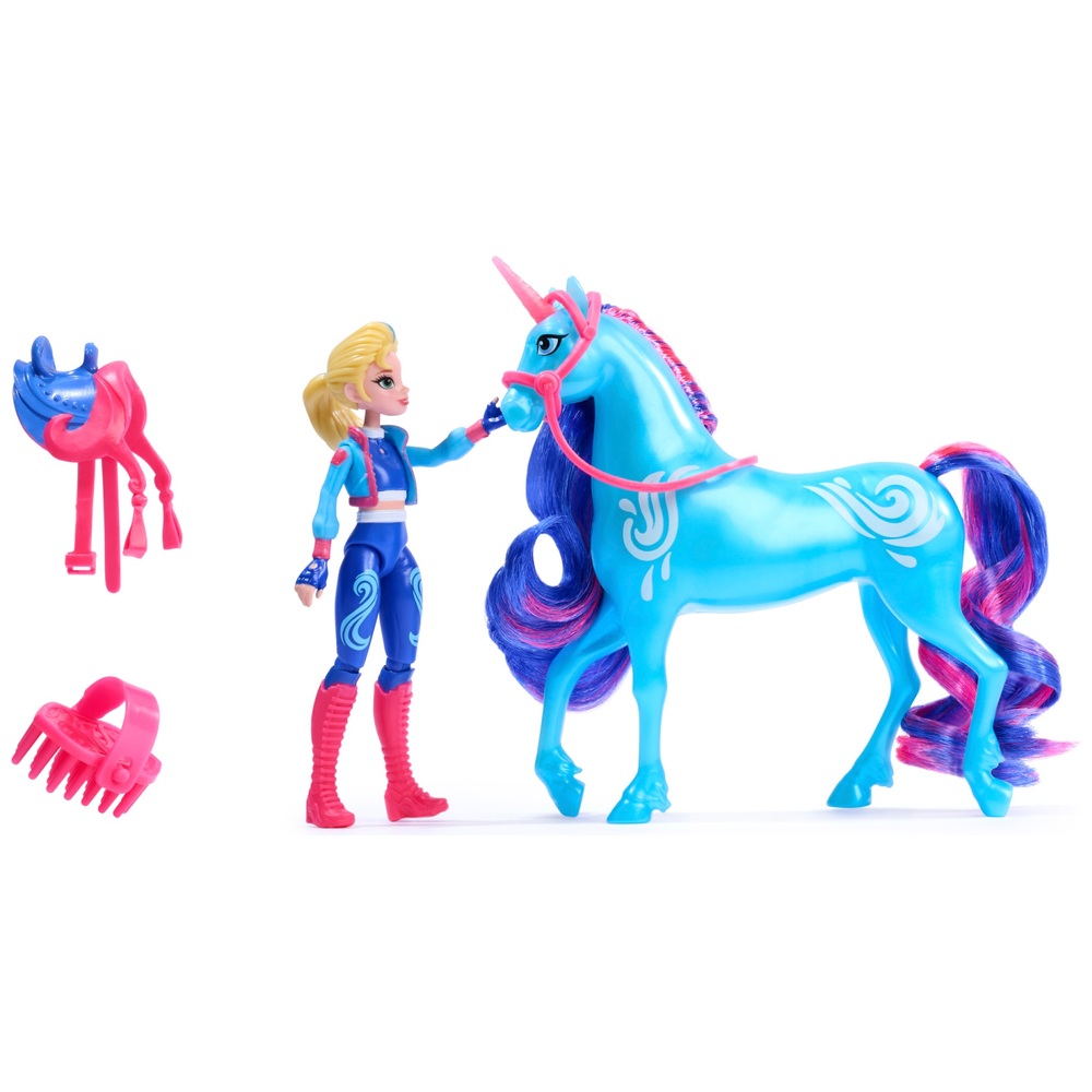 Unicorn Academy Set Reiterin mit Einhorn Isabel und River | Smyths Toys ...