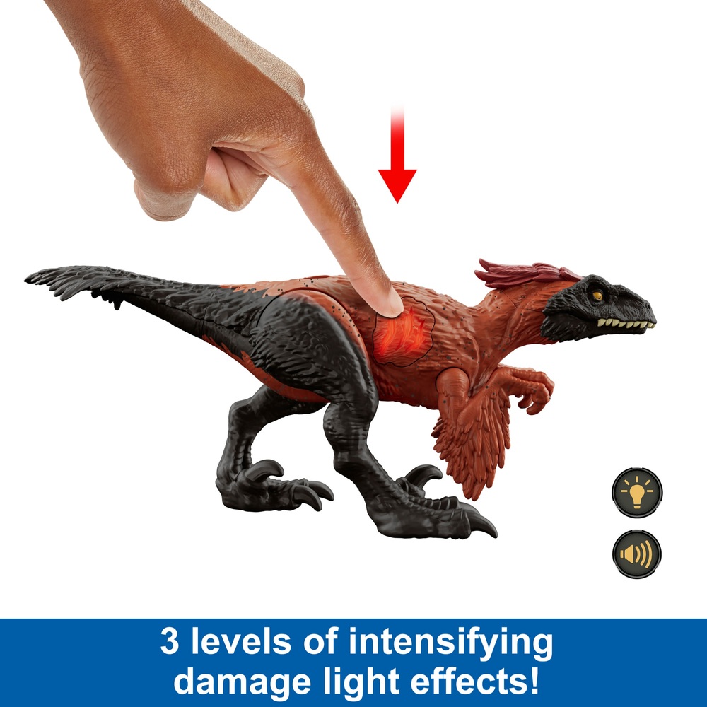 Jurassic World Epic Attack Pyroraptor Dinosaur Figure | Smyths Toys UK