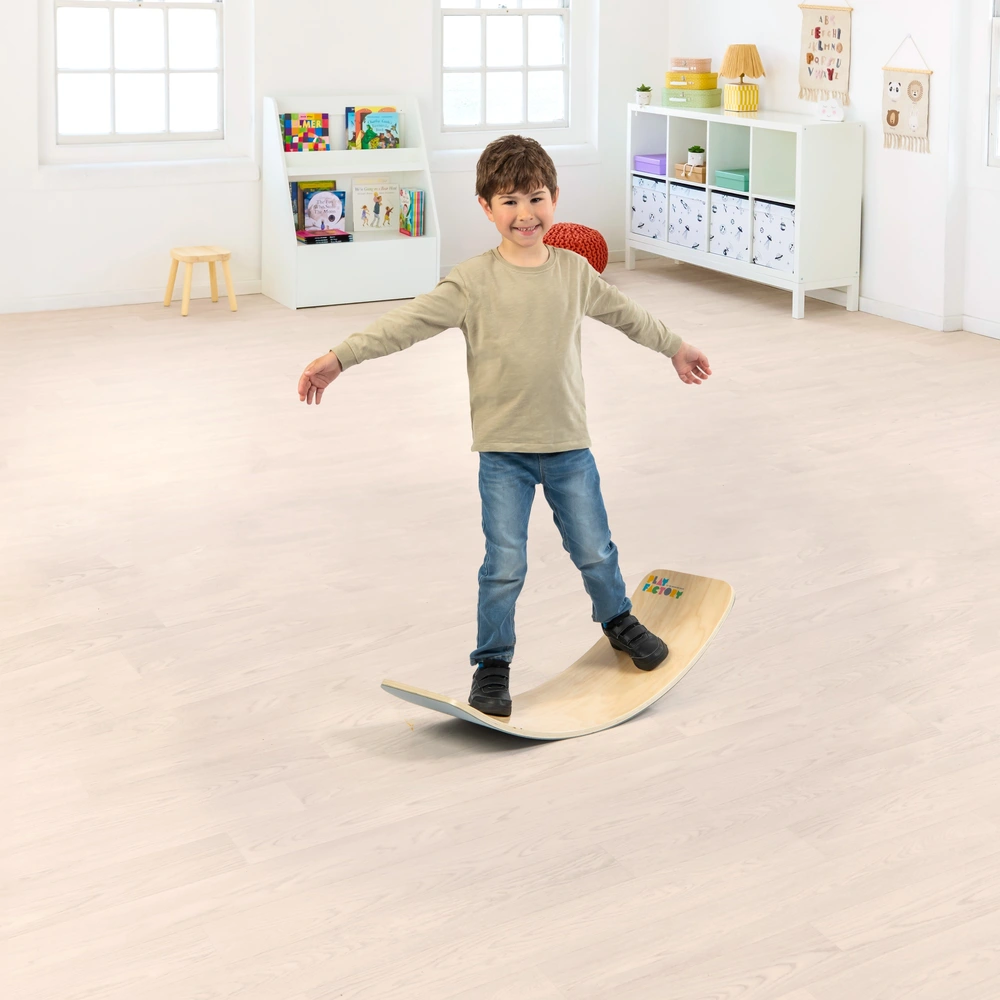 Houten balance board & balansbord - spel en balans
