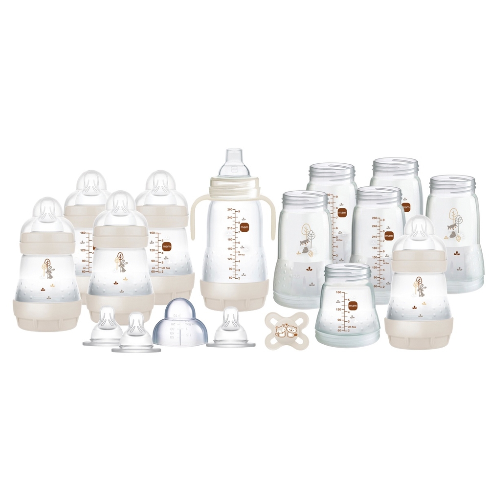 MAM Baby Bottles SelfSterilising AntiColic Easy Start 17 Piece Large Set Smyths Toys UK