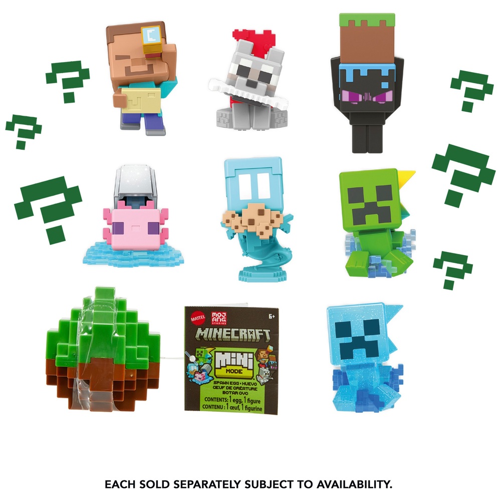 Minecraft Mini Mode Spawn Egg Set Assortment | Smyths Toys UK