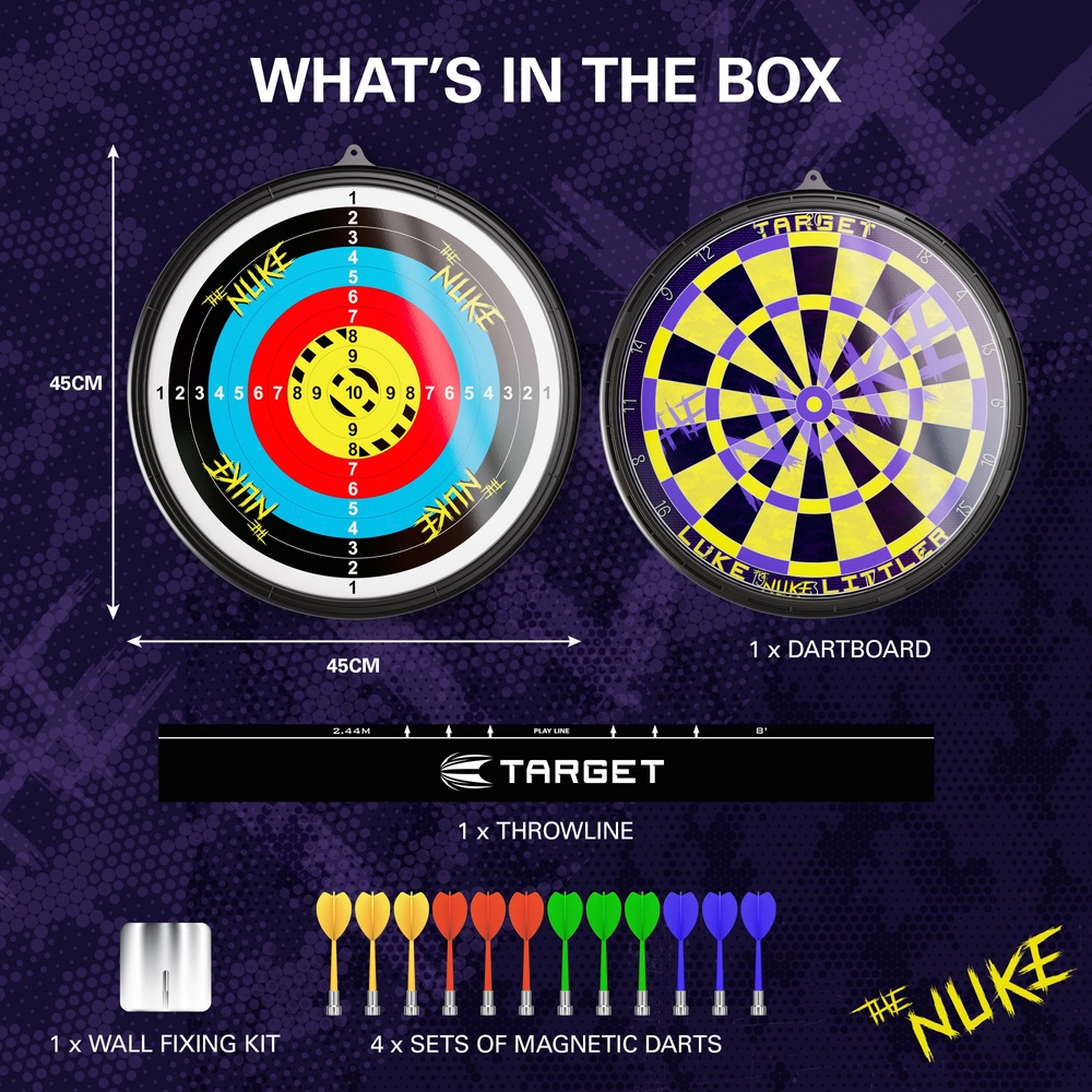 Luke Littler Dart Board Magnetic Darts Set | Smyths Toys UK