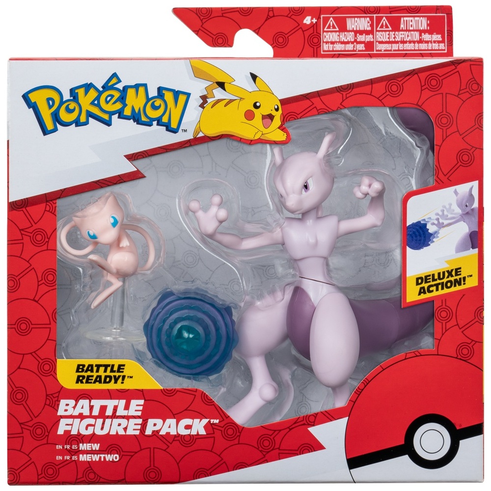 Pokemon Battle Figures 2 Pack Mew and Mewtwo Smyths Toys UK