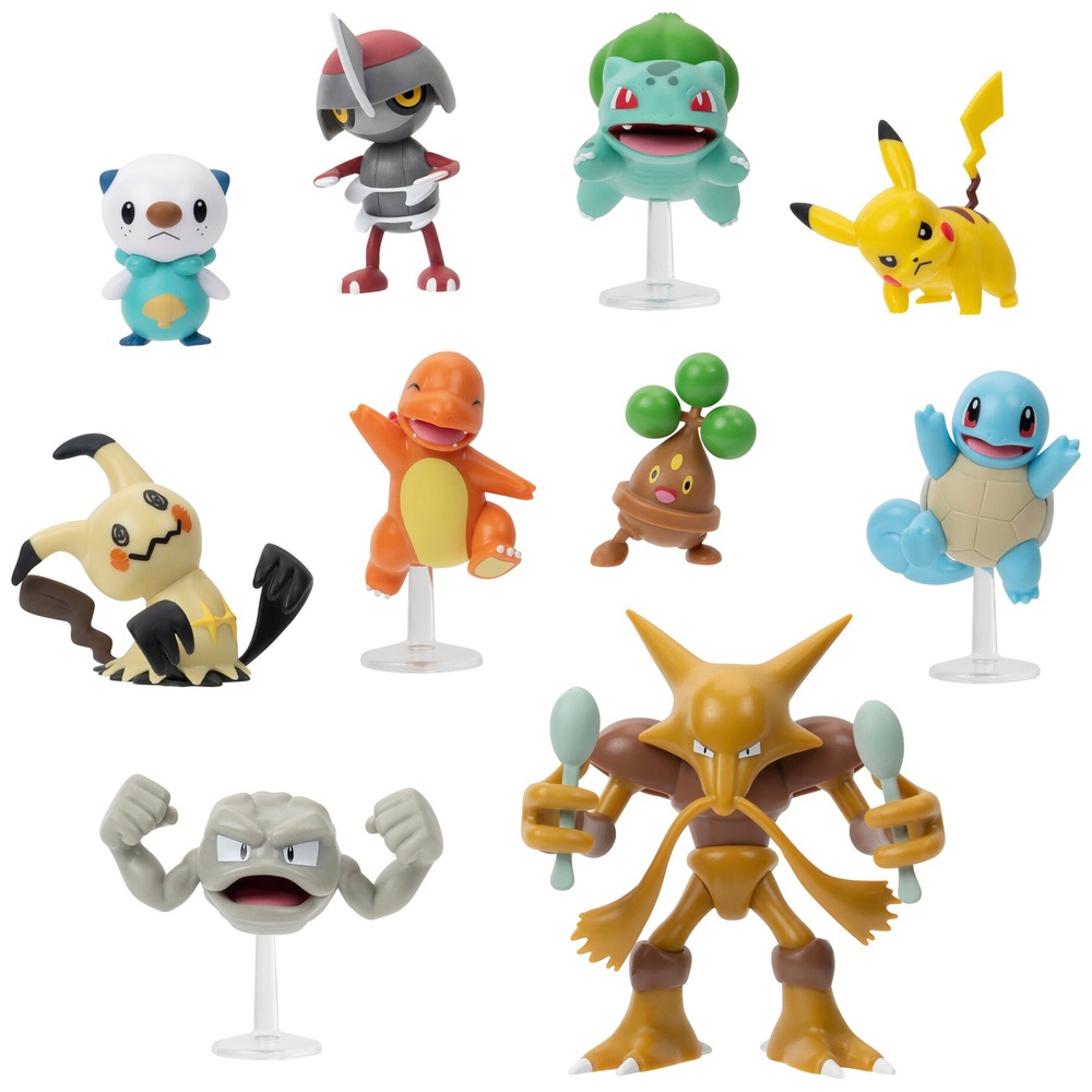 Pokemon Battle Figures 10 Pack Multipack Set 4 with Deluxe Action Alakazam Smyths Toys Ireland