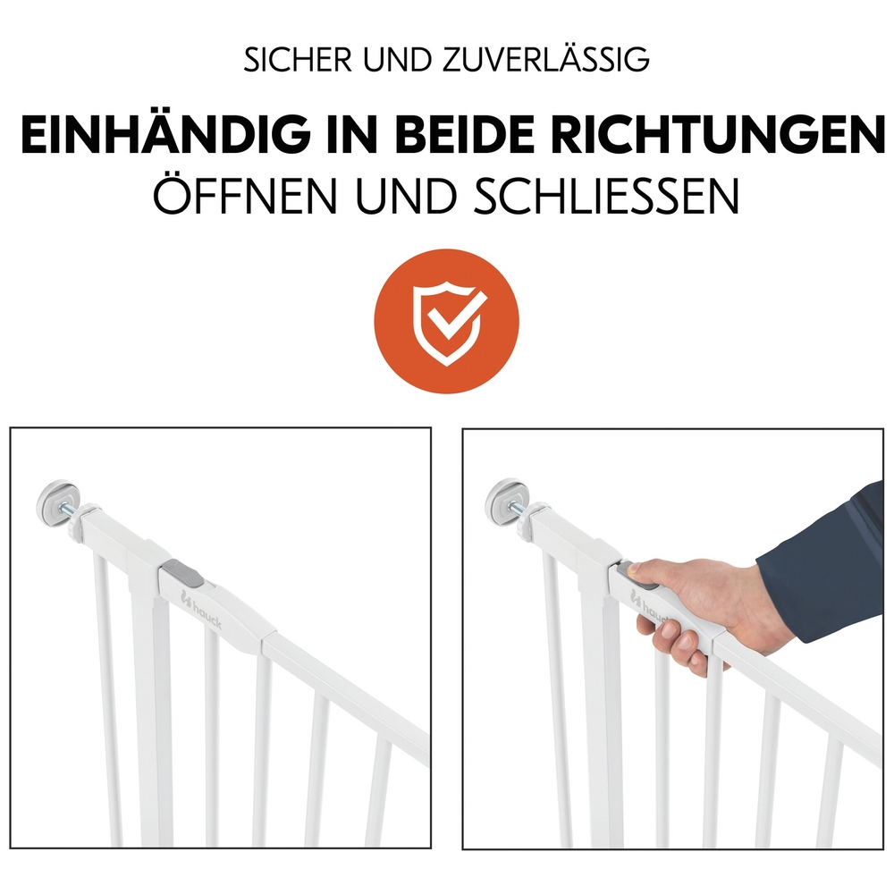 Hauck - Türschutzgitter / Treppenschutzgitter Open N Stop KD  96 Bis 101 Cm Inkl 21 Cm Verlangerung Ohne Bohren White 59727 D8