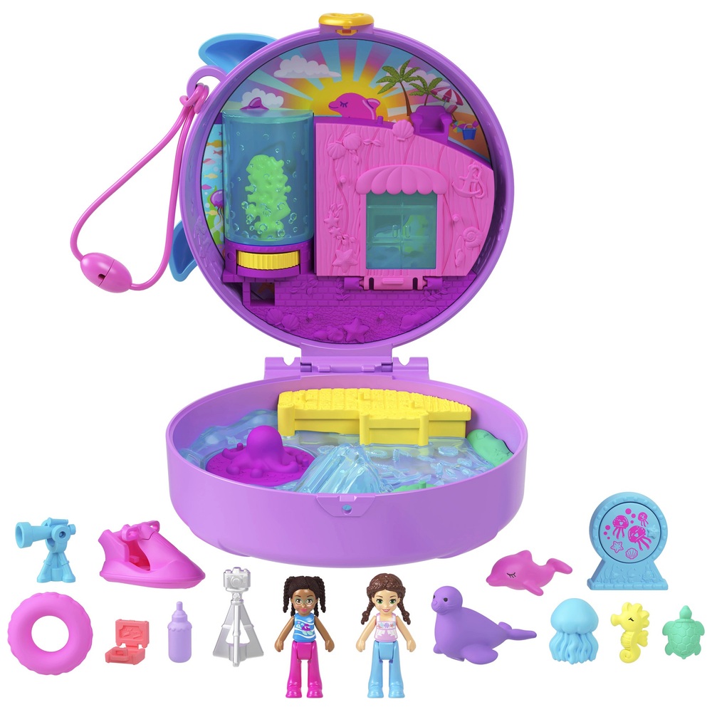 Polly Pocket Dolphin Rescue & Play Compact | Smyths Toys UK