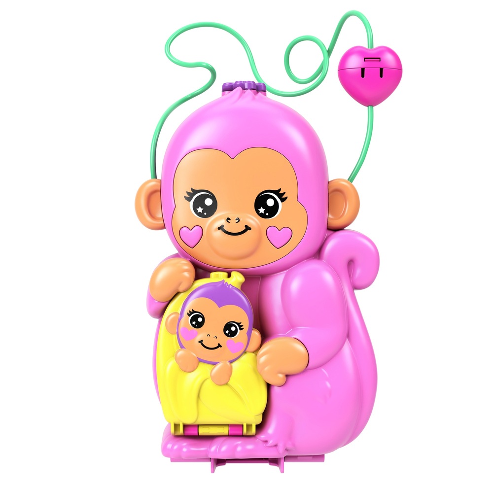 Polly Pocket Large Wearable Momma Monkey and Baby Playset | Smyths Toys UK