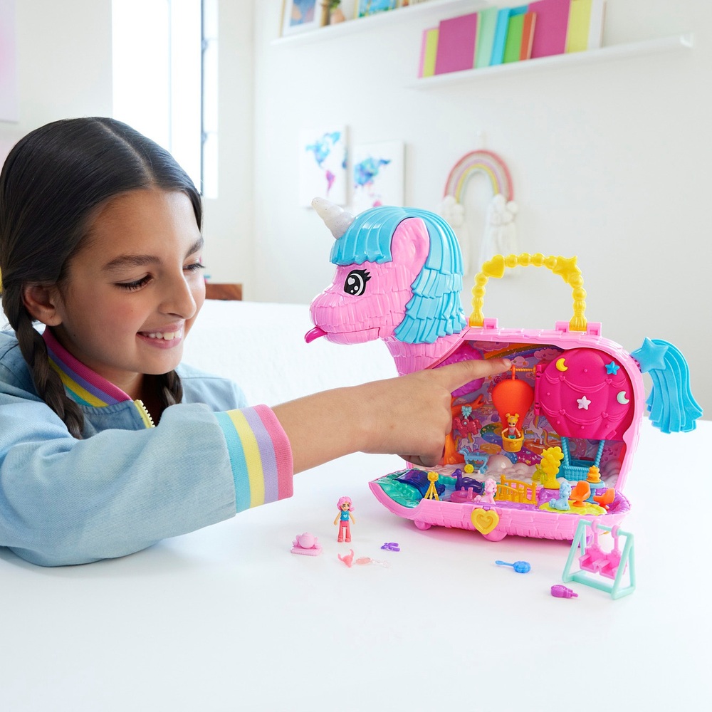 Polly Pocket Unicorn Partyland Compact Playset | Smyths Toys UK