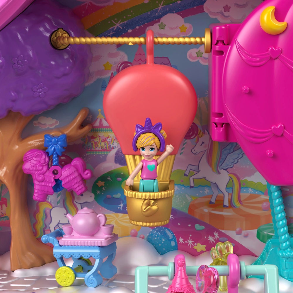 Polly Pocket Unicorn Partyland Compact Playset | Smyths Toys UK