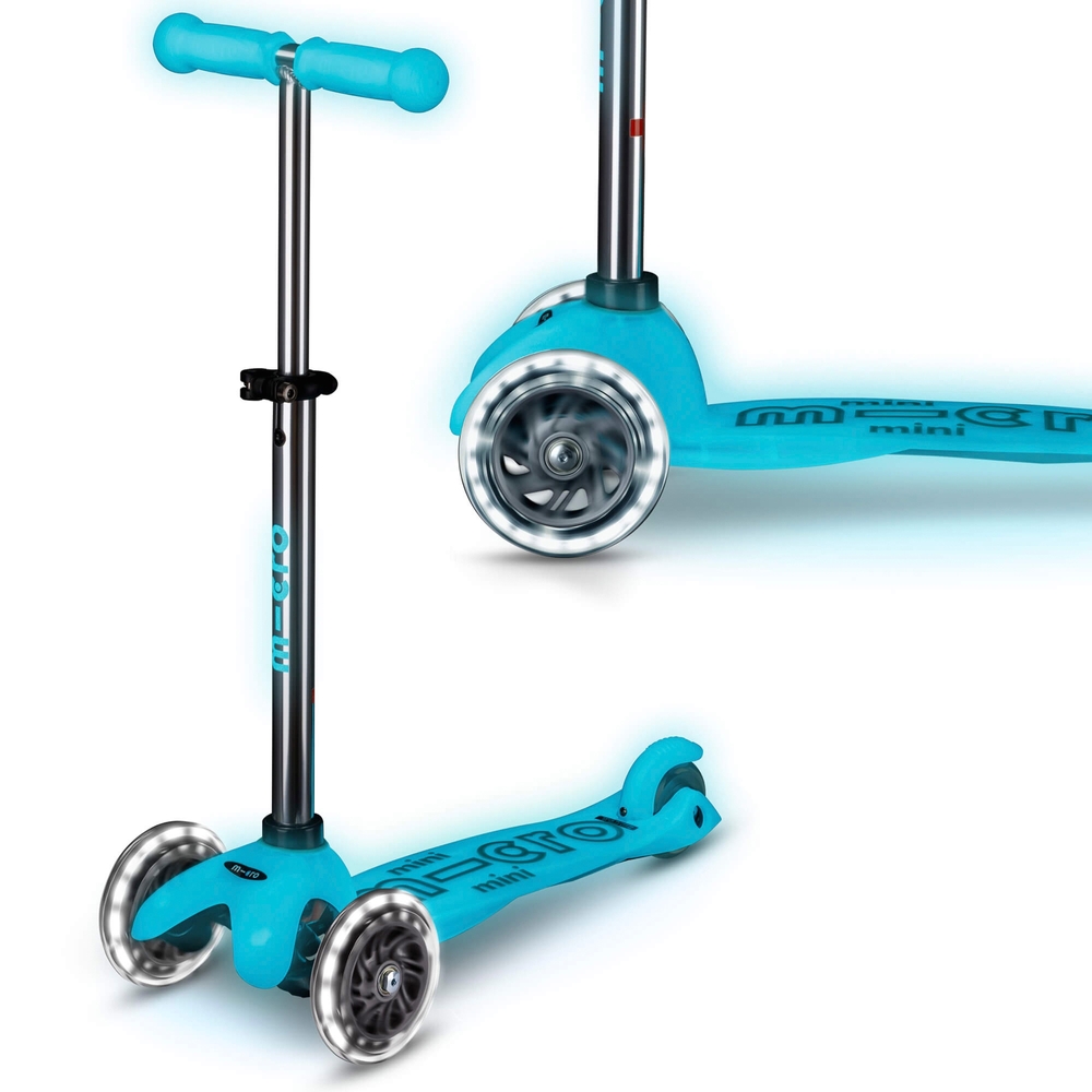 Micro Mini Scooter Deluxe LED Dark Aqua | Smyths Toys UK