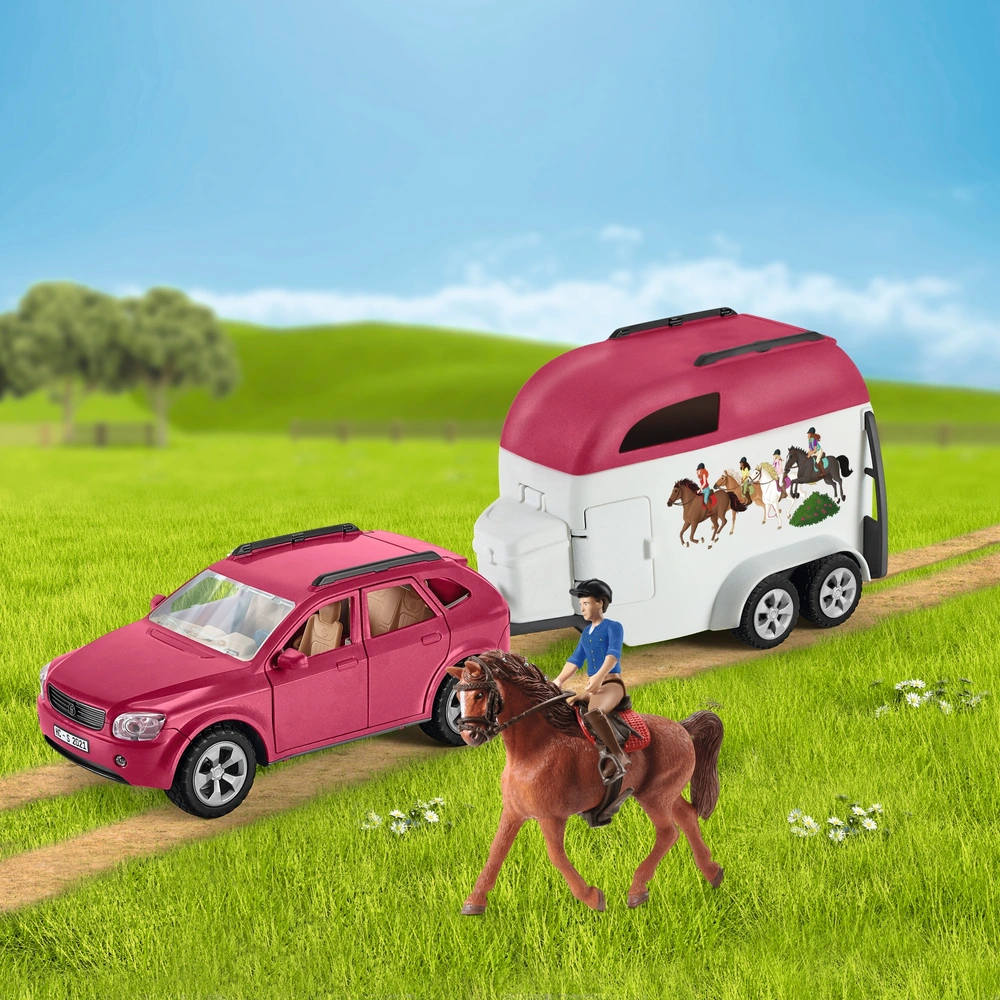 Schleich Horse Car And Trailer Toys - Multi Piece SUV & Trailer...