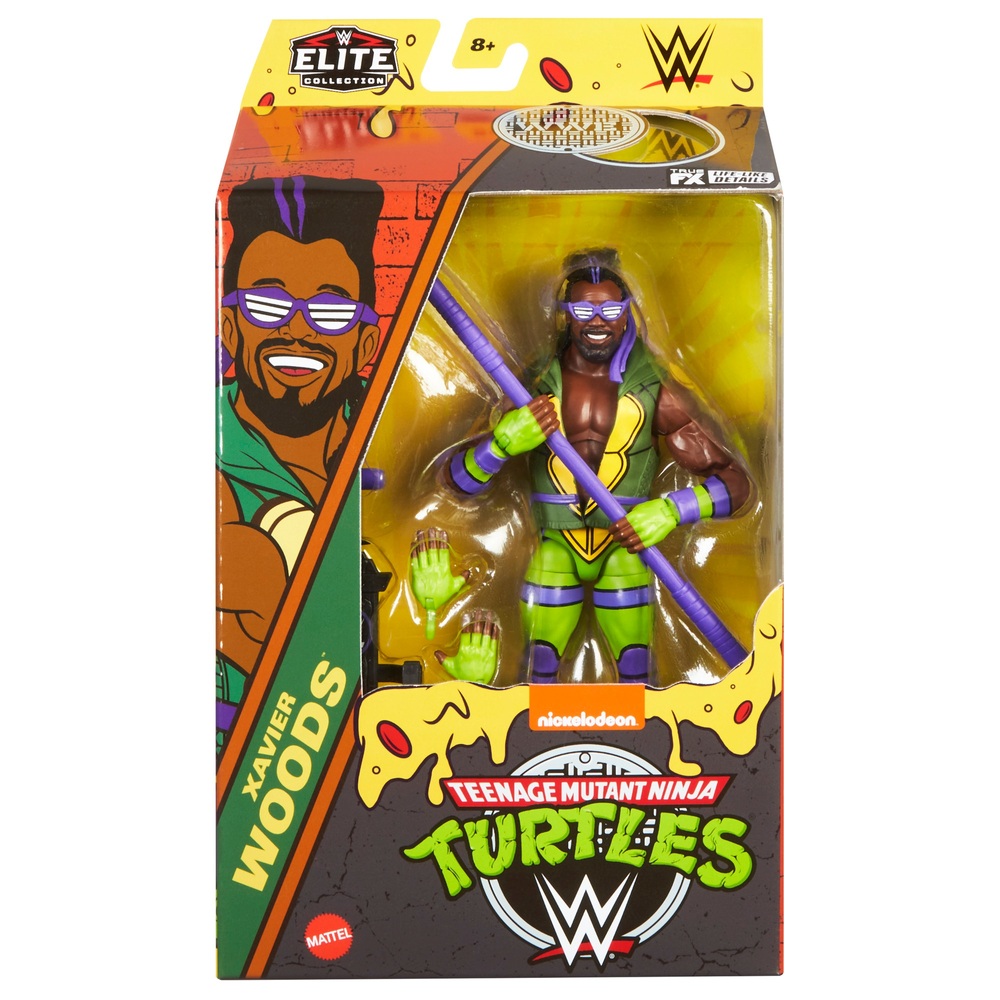 WWE x Teenage Mutant Ninja Turtles Elite Collection Xavier Woods Action ...