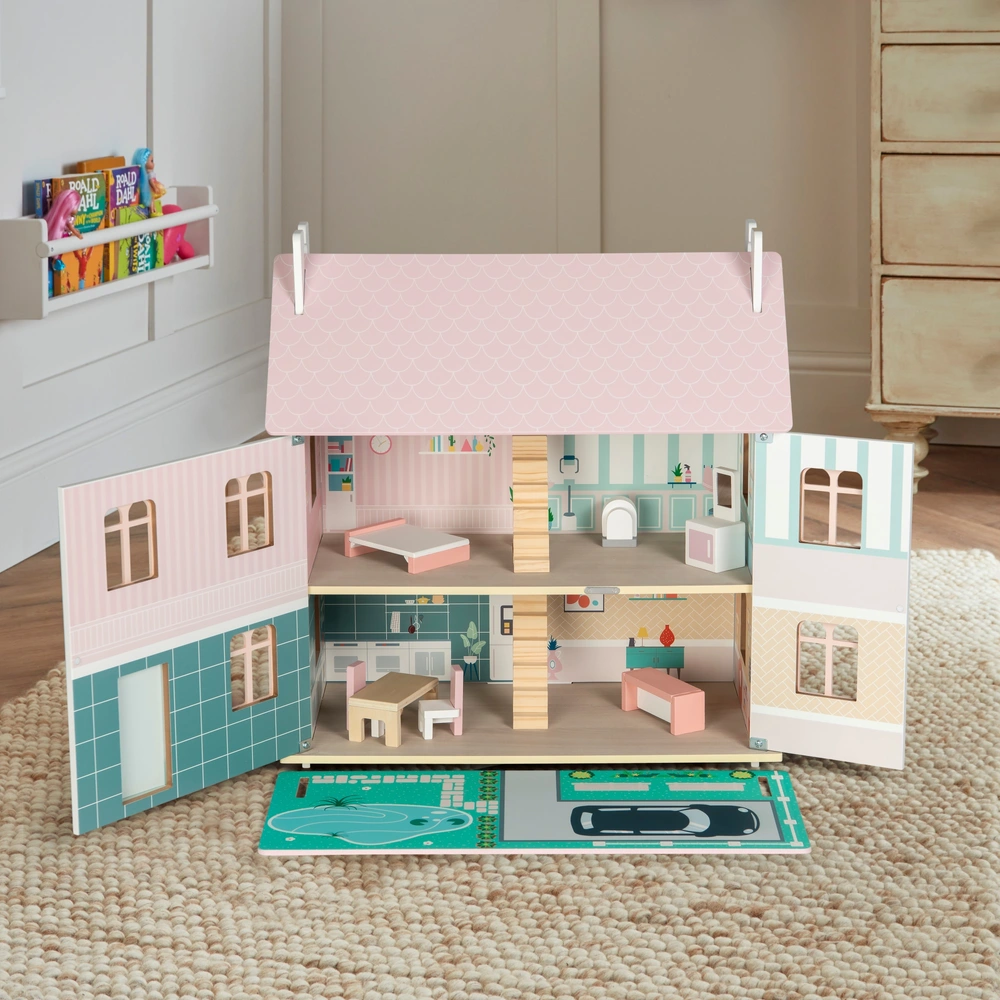 Sofie's Wooden Doll House with Furniture Smyths Toys UK