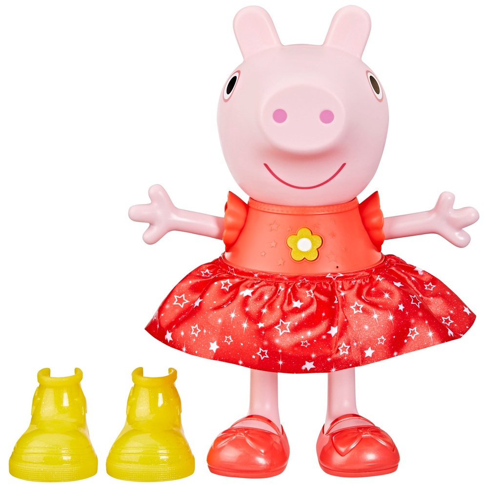 Peppa Pig Interactive Doll Peppa's Muddy Puddles Party | Smyths Toys UK