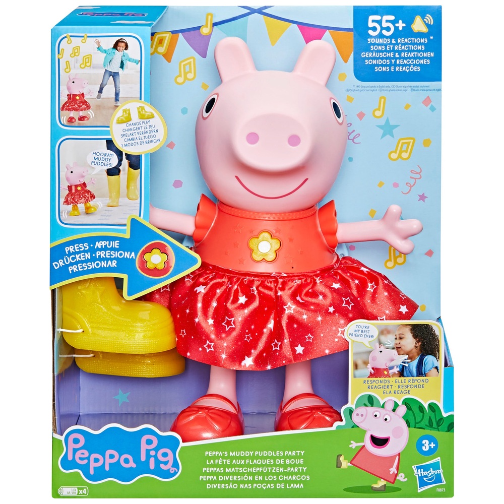 Peppa Pig Peppa's Muddy Puddles Party Doll | Smyths Toys UK