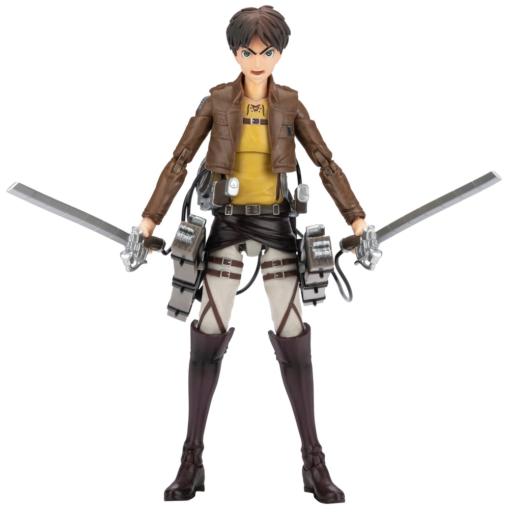 Action Figure Attack On Titan 22 Cm – Eren Jaeger E Mikasa Ackerman, Statua Collezione Manga