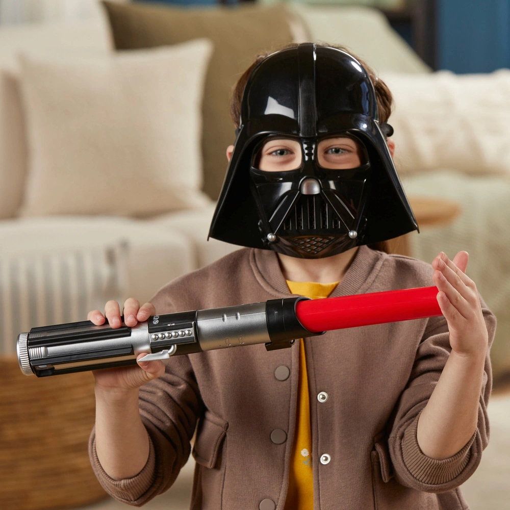Star Wars Masque Dark Vador Modulateur Vocal – Déguisement Électronique Avec Sons Et Citations – Dès 5 Ans