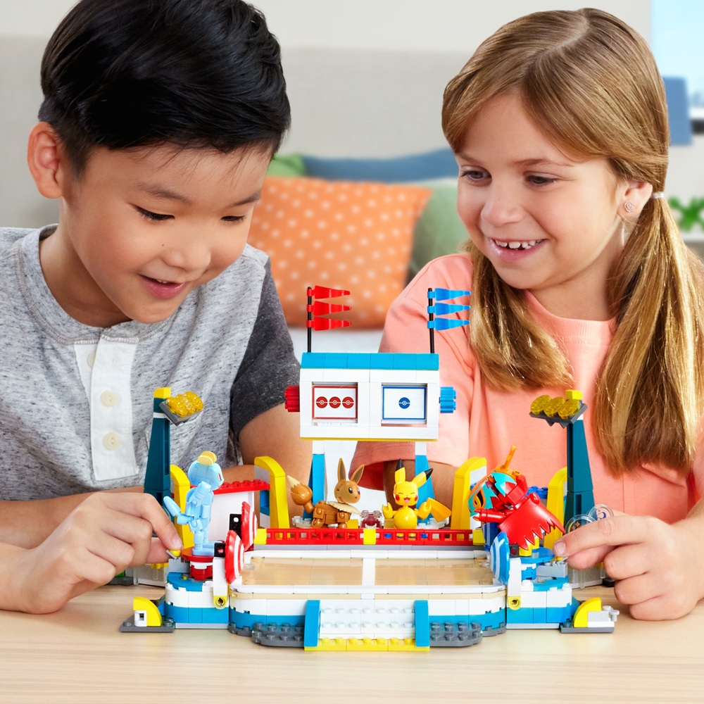 MEGA Building Blocks Pokémon Training Stadium Battle Arena 1107 Piece ...