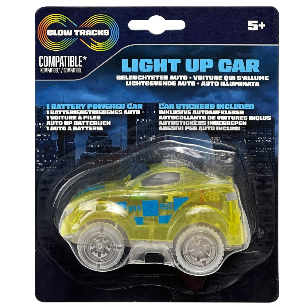 Smyths Toys Glow In The Dark Track With Light Up Cars Glow Tracks