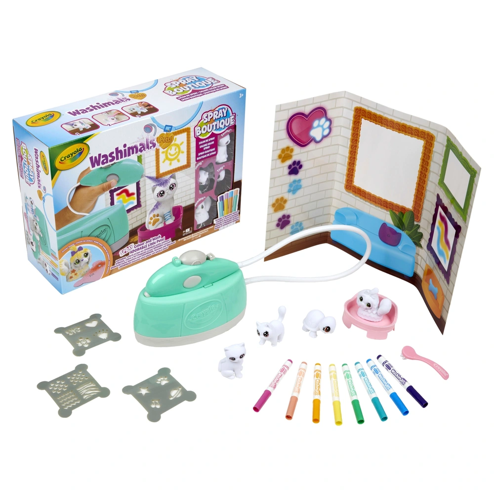Crayola Washimals Pets Colour and Wash Spray Boutique Set Smyths