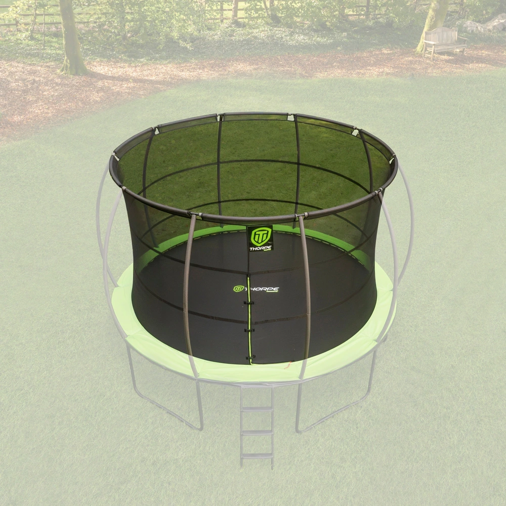Veiligheidsnet trampoline 305 met 6 palen - Trampoline net kopen? | Korting tot 16