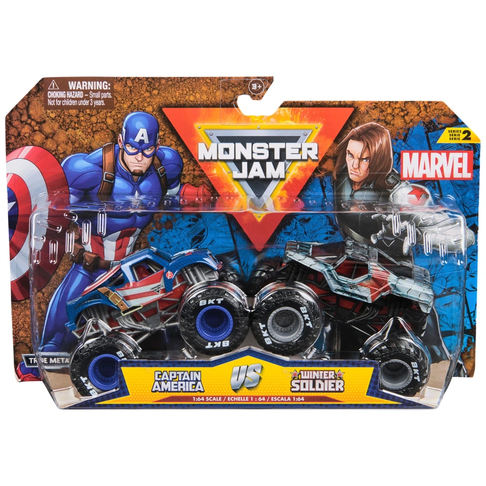 Monster Jam Monster Trucks Marvel 2-Pack 1:64 assorti | Smyths
