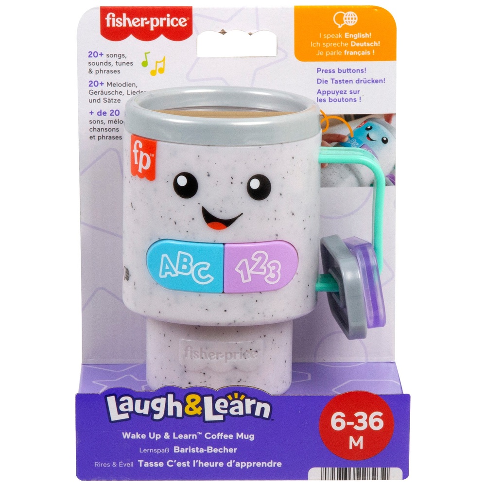 Fisher-Price Laugh & Learn Wake Up & Learn Coffee Mug | Smyths Toys UK