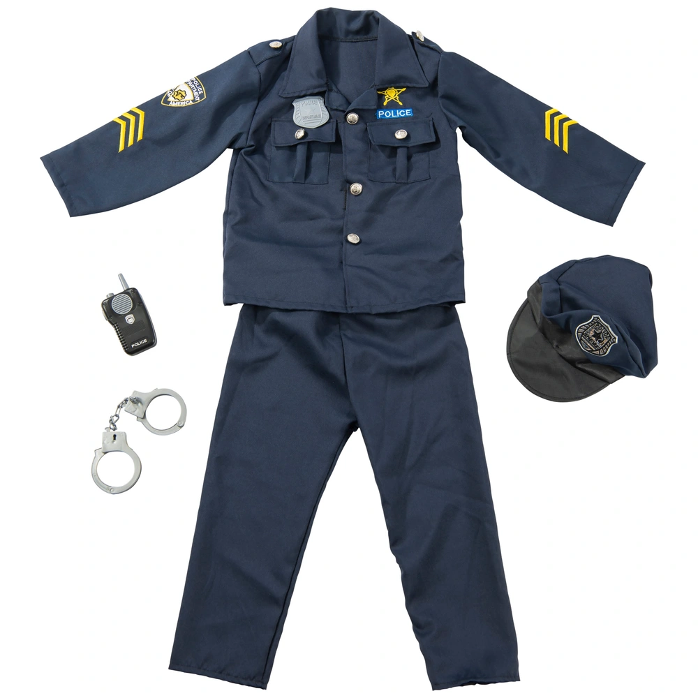 thumbnail interactive-video image 1 of Redstar 5-Piece Adult Police Costume Accessory Kit – Unisex, One Size, Halloween Fancy Dress 1 of 4