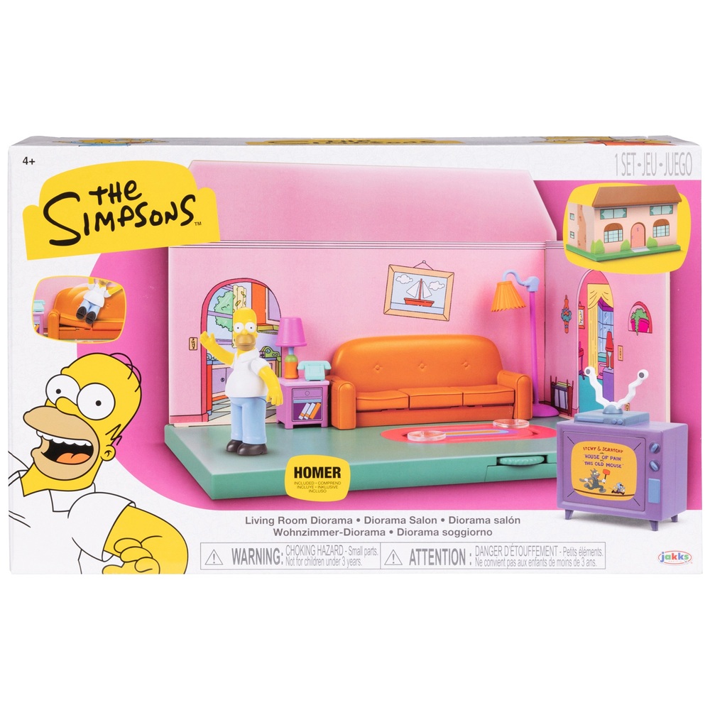 The Simpsons Living Room Diorama Playset Smyths Toys UK