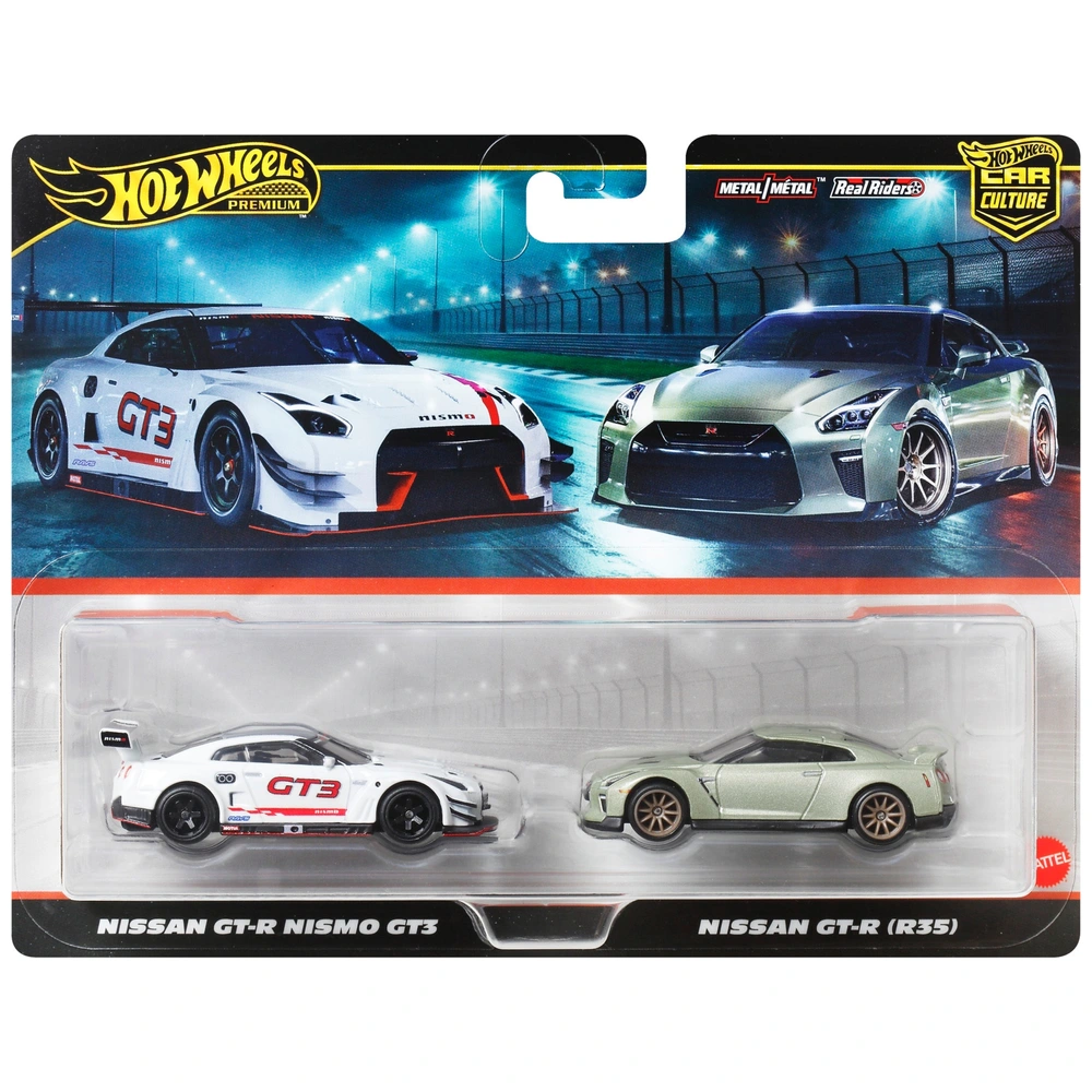 Hot Wheels Premium Nissan GT-R Nismo GT3 and Nissan GT-R (R35) 2