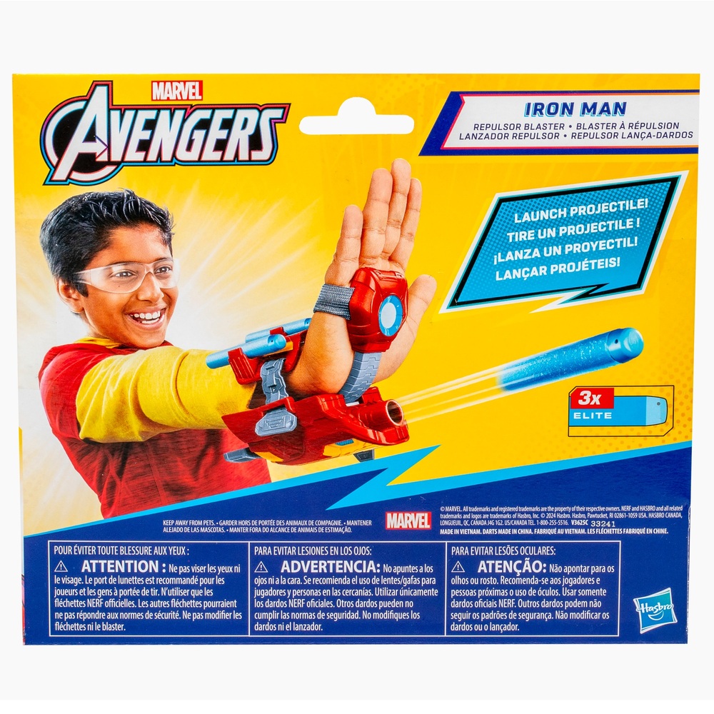 NERF Marvel Avengers Blaster Iron Mans Repulsor-Blaster mit 3 Darts ...