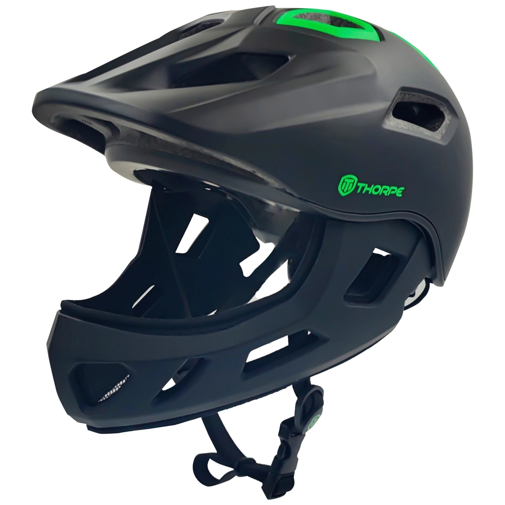 Thorpe Full-Face Mountain Bike Helmet Green Size 52 56cm