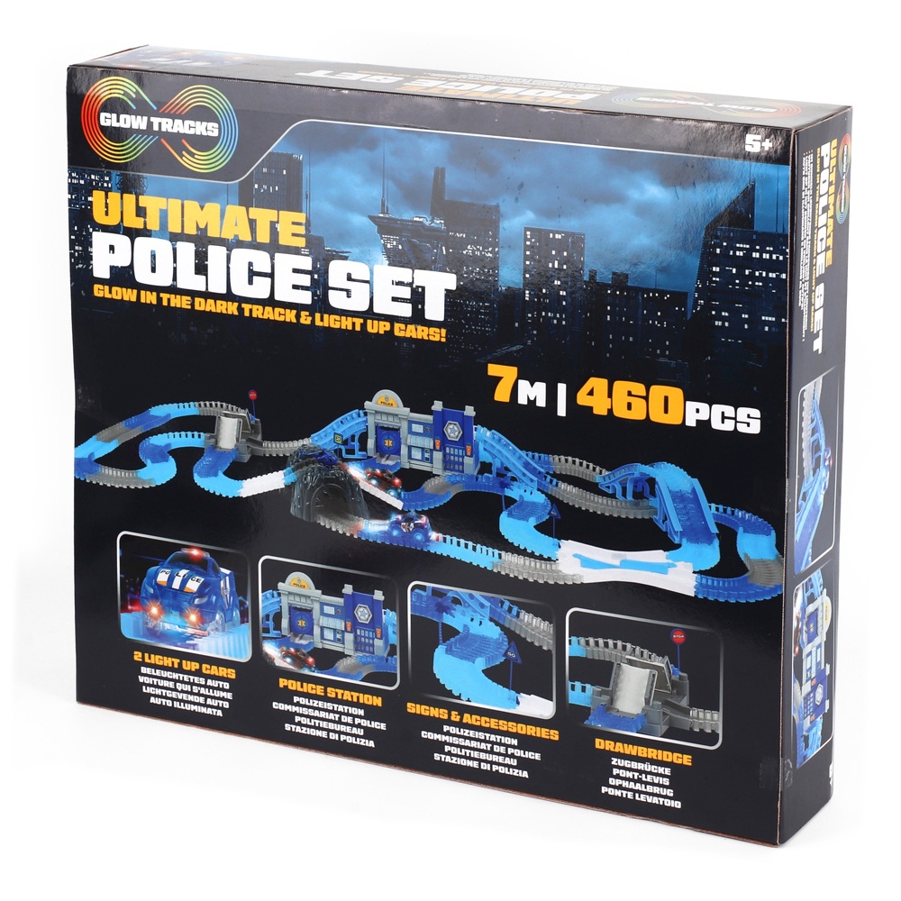 Glow Tracks Glow-in-the-Dark Race Track Ultimate Police Set | Smyths ...