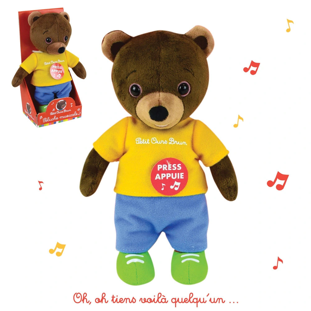 Petit Ours Brun Peluche Musicale 21 cm Smyths Toys France