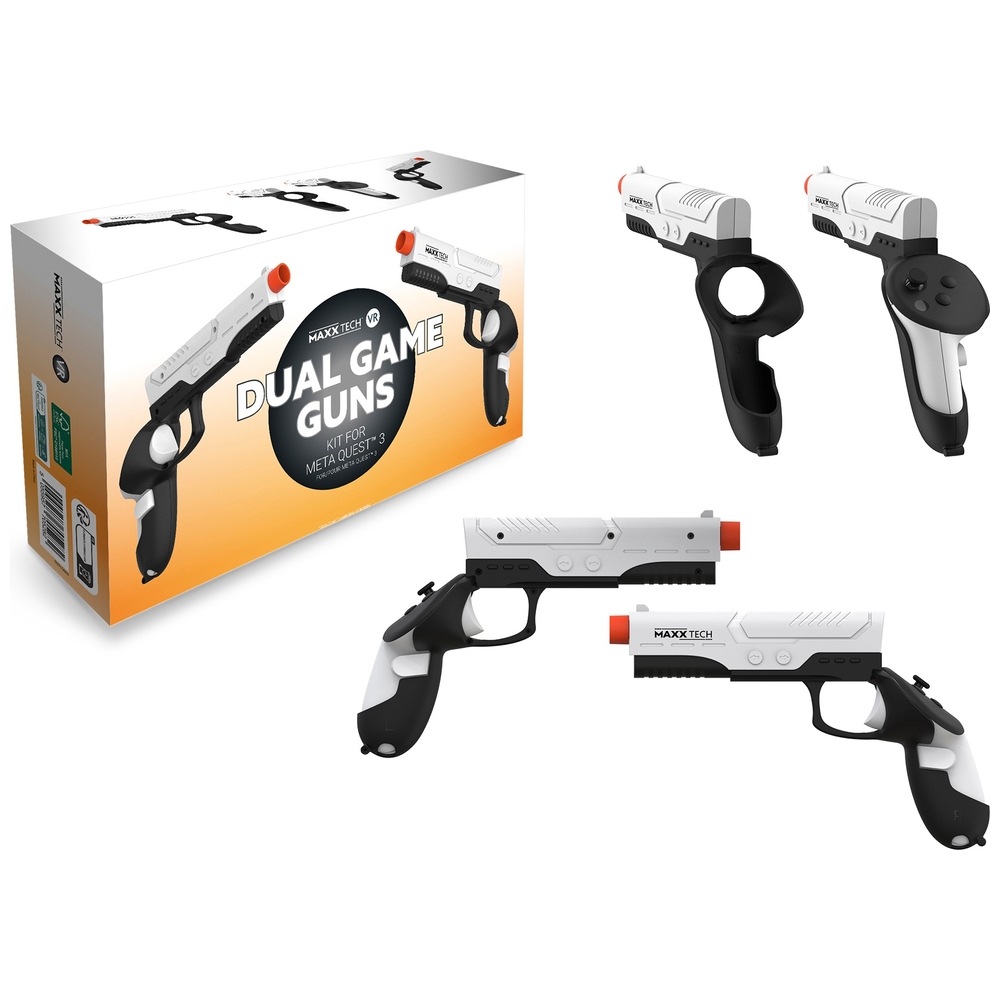 Maxx Tech VR Dual Game Guns Kit for Meta Quest 2 & 3 | Smyths Toys UK