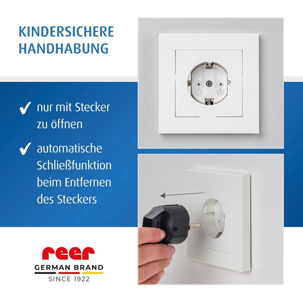 SAFIGLE Steckdosenschutz 50er Set | Kindersicherung Gegen Stromschlag Weiß