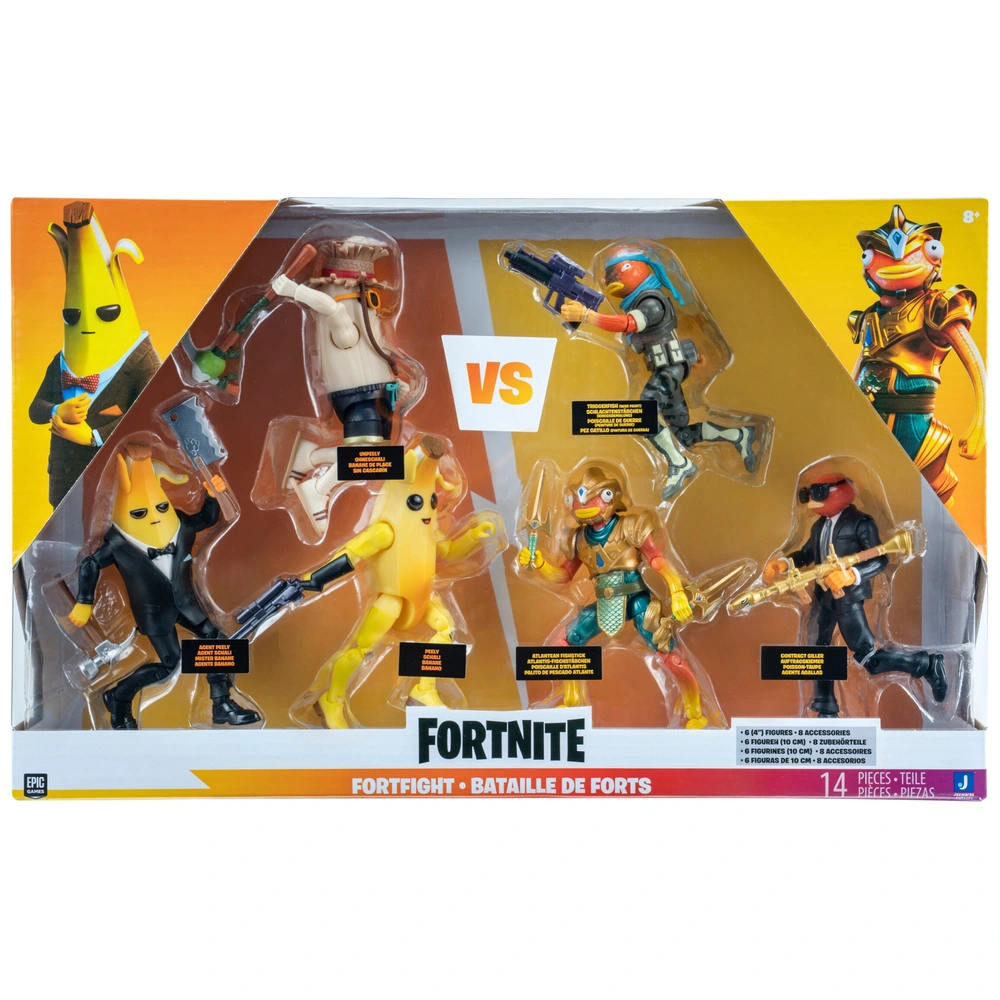 Fortnite Fortfight Action Figures Peely vs Fishstick Pack