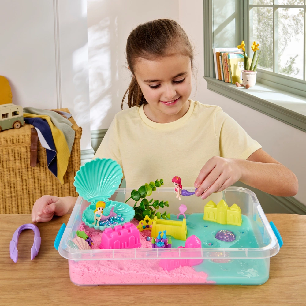 38 PCS Memaid Sensoy Sand Bin With Magic Sand,Seashell