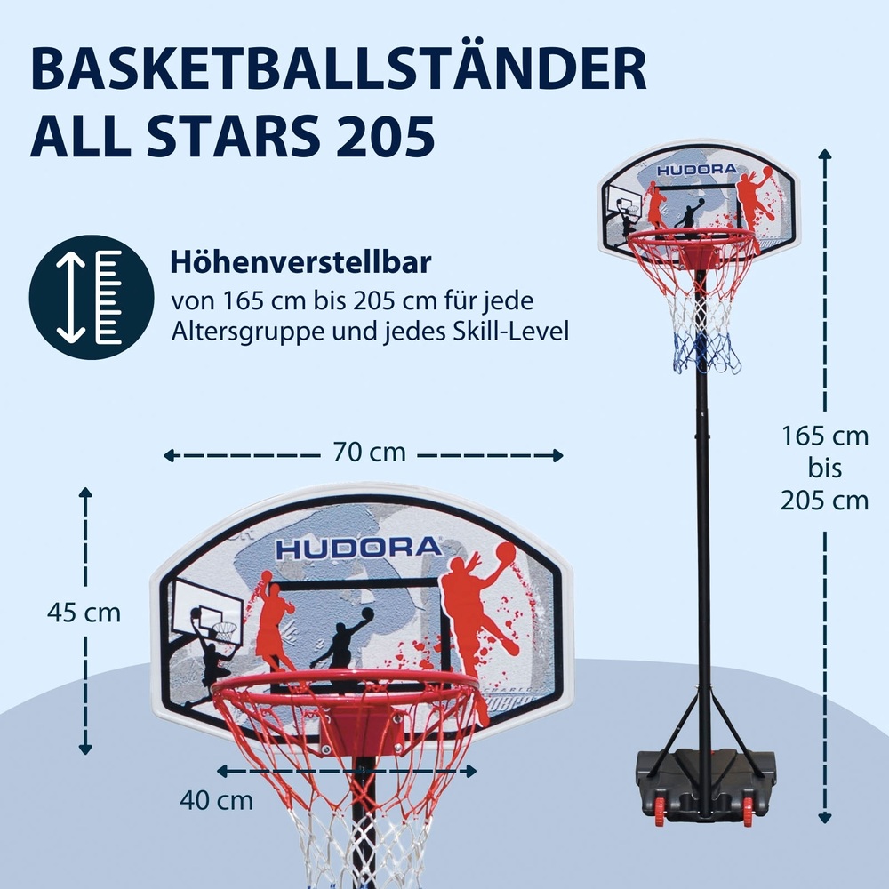 Hudora Höhenverstellbarer Basketballständer All Stars Smyths Toys Österreich