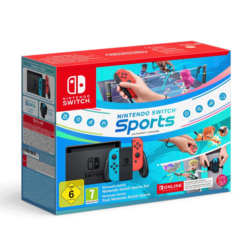 Nintendo Switch Sports Set inkl. Zubehör und Nintendo Switch Online  Mitgliedschaft (12 Monate)