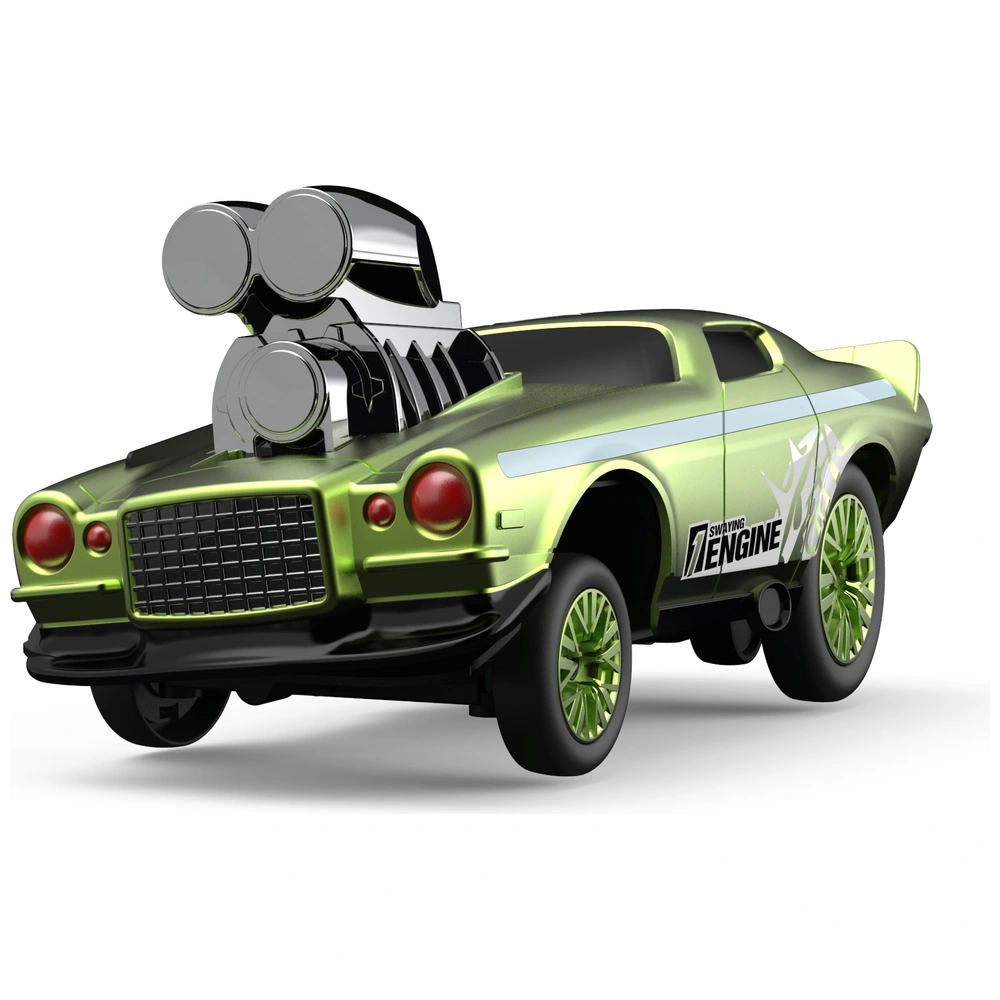 BuzzoXerex Voiture Télécommandée Drift Mini RC 4WD 1:24 Jaune Avec Lumière LED - Cadeau Enfant