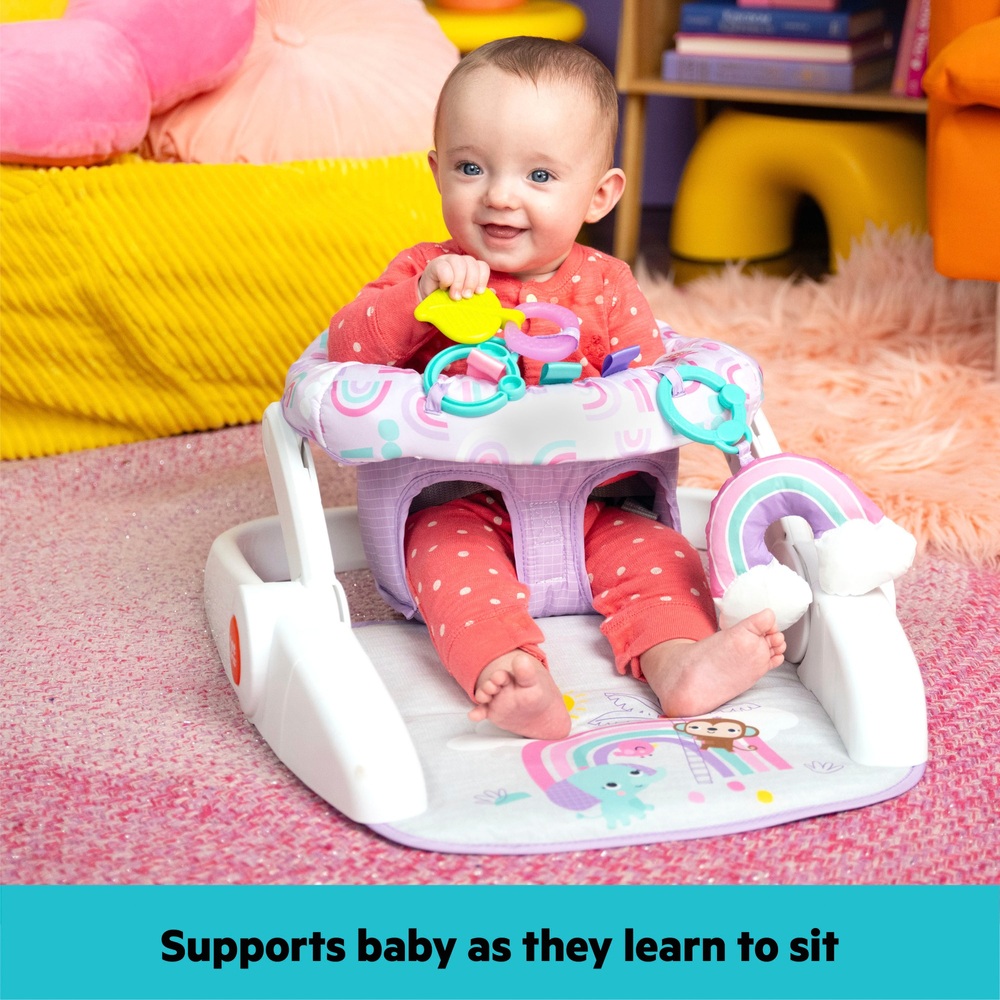 Bright Starts Activity Floor Seat Learn to Sit Purple Paradise