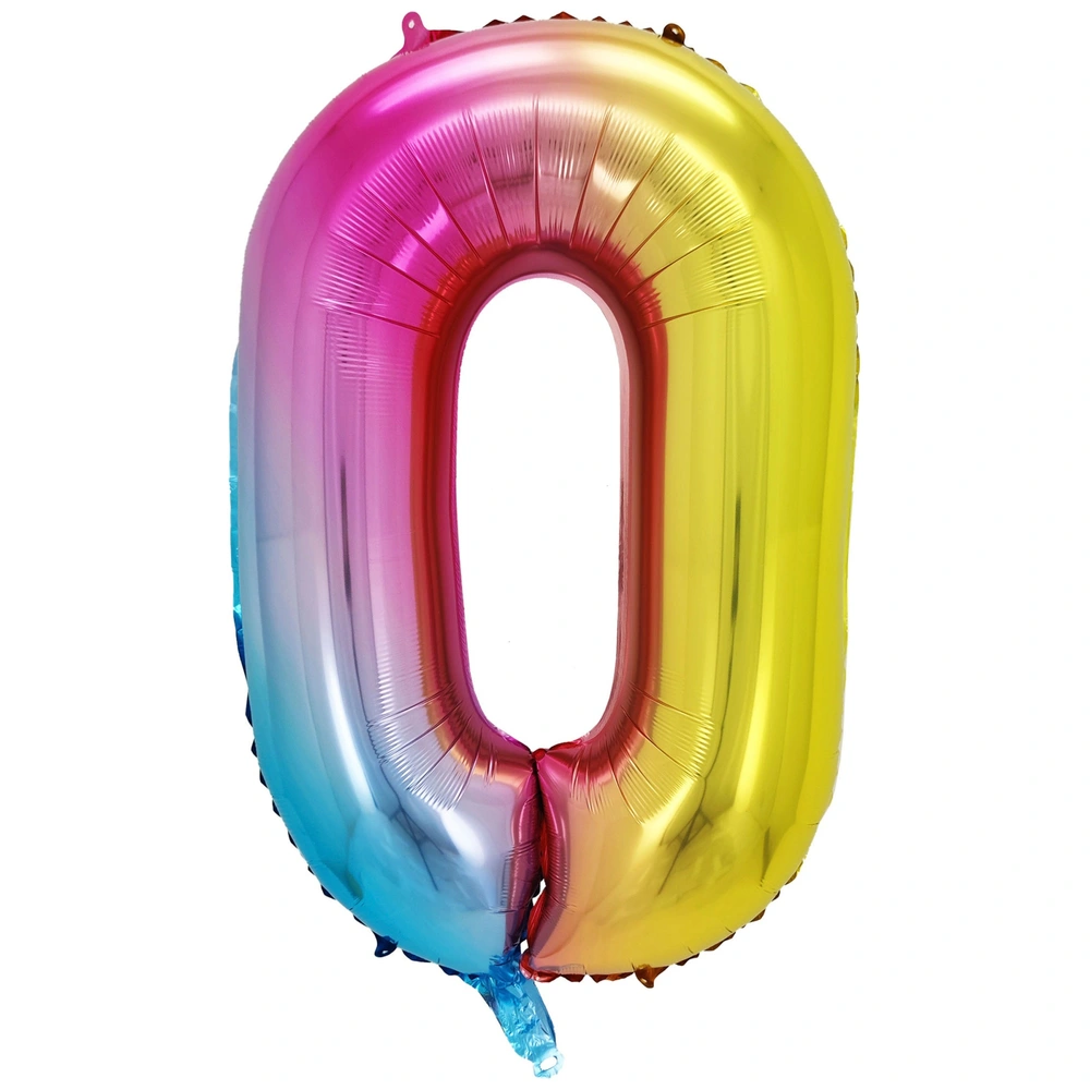 Folienballon Zahl 1 In Regenbogenfarben – 100 Cm, Mit Helium Oder Luft Befüllbar, Für Geburtstag & Party