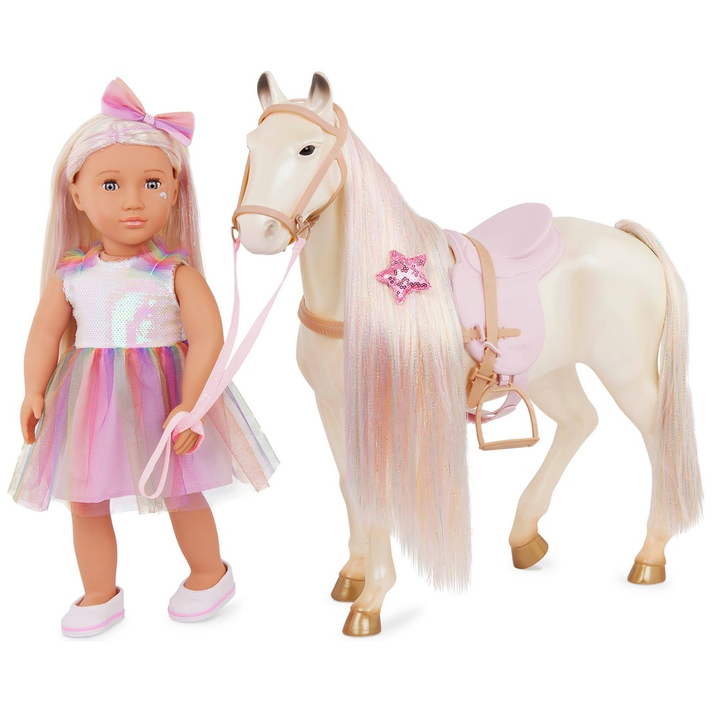 Our Generation Horses Enchanting Horse with Ultra Long Rainbow Hair Smyths Toys UK