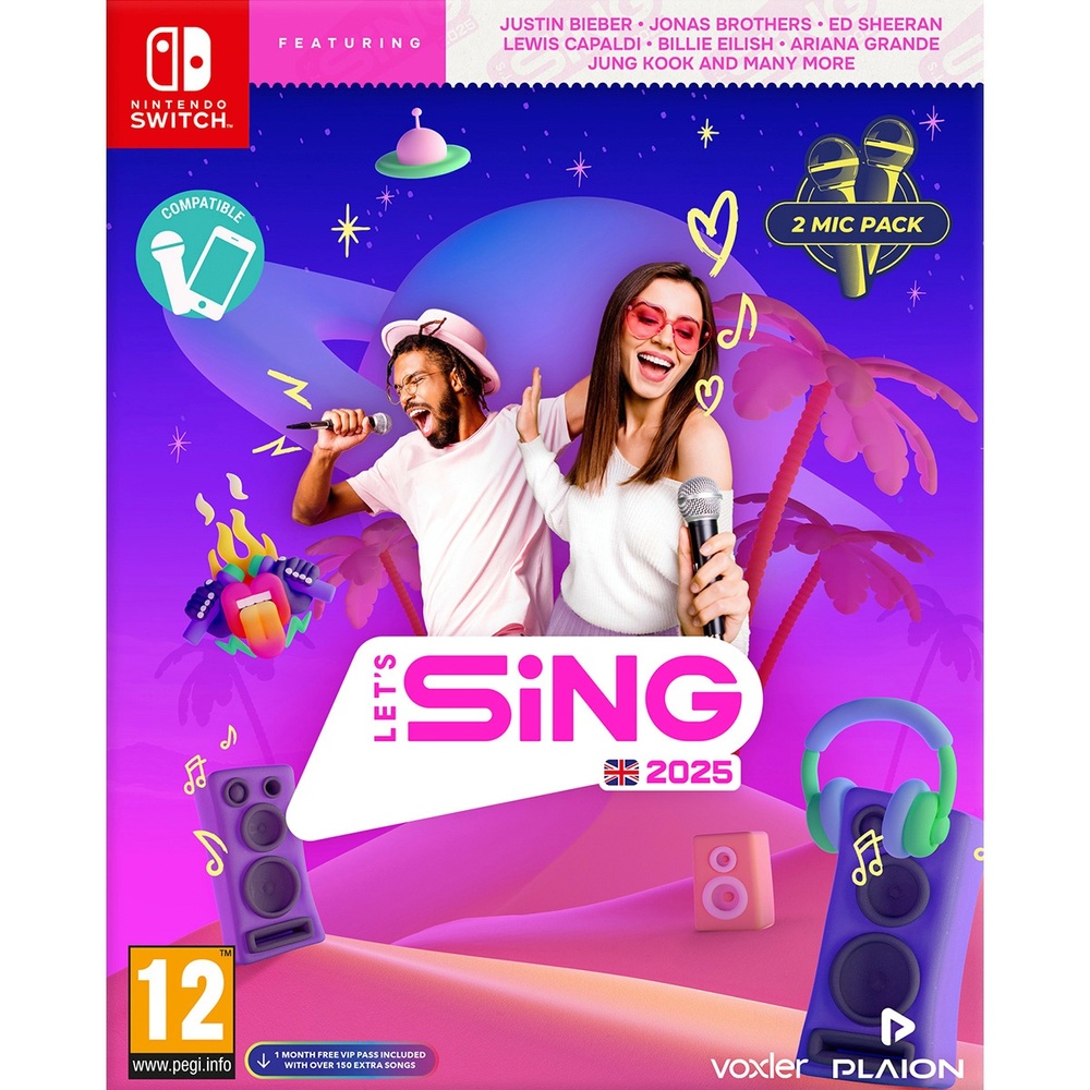 Let's Sing 2025 2 Mic Pack Nintendo Switch Smyths Toys UK