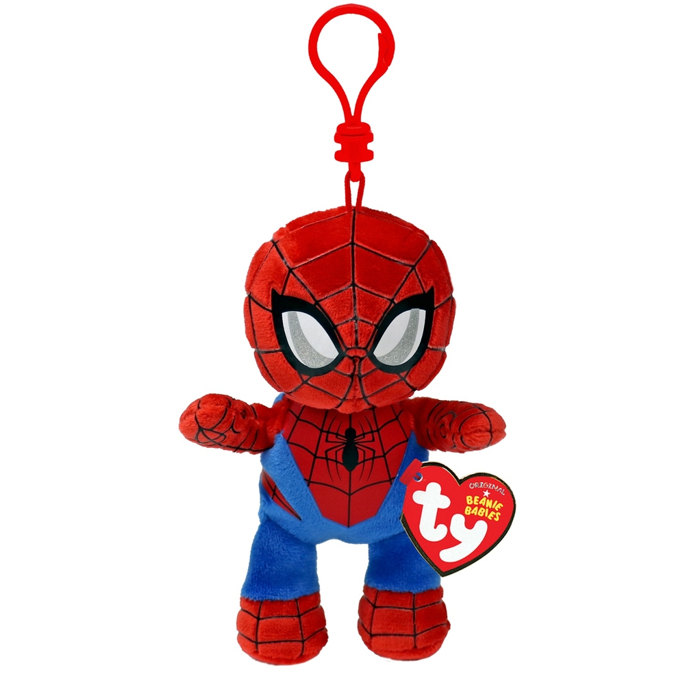 Ty Beanie Clips Plush Marvel Spider-Man Soft Toy 9cm | Smyths Toys Ireland